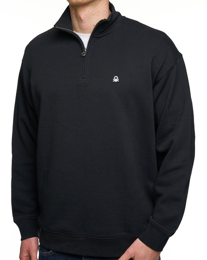 Benetton Quarter Zip Sweatshirt Black