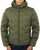 Benetton Quilted Hooded Jacket Khaki Green