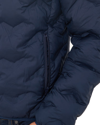 Benetton Quilted Hooded Jacket Navy