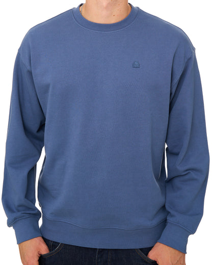 Benetton Relaxed Fit Sweatshirt Tonal Blue