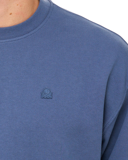 Benetton Relaxed Fit Sweatshirt Tonal Blue