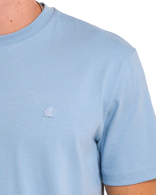 Benetton Benetton Small Logo T-shirt Tonal Dusty Sky