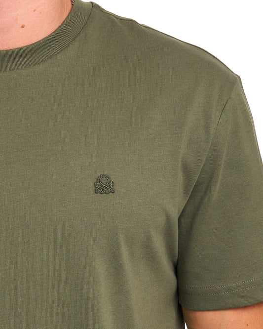 Benetton Benetton Small Logo T-shirt Tonal Khaki