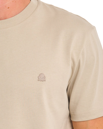 Benetton Small Logo T-shirt Tonal Stone