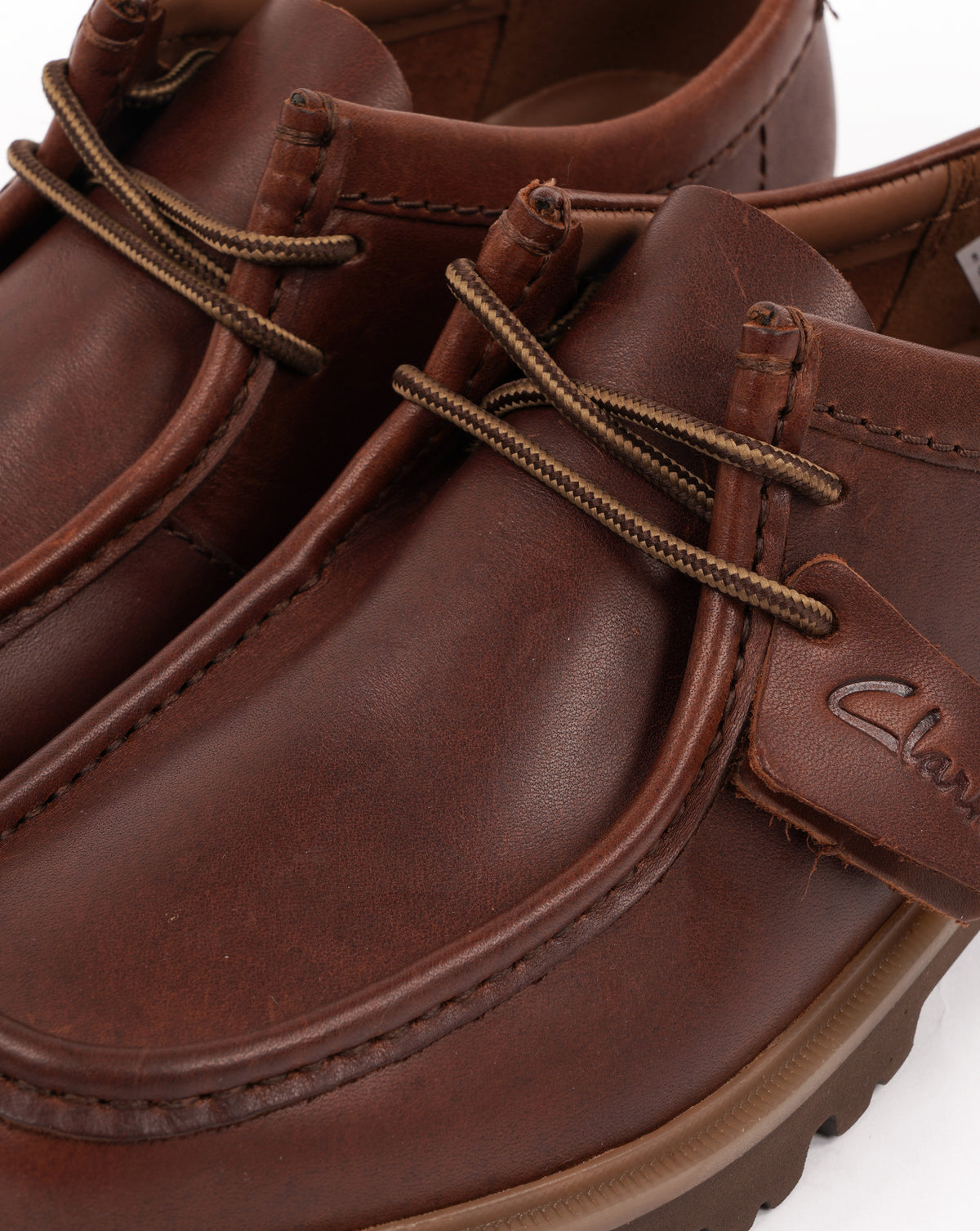 Clarks Cleyhill Seam Shoes Brown Leather