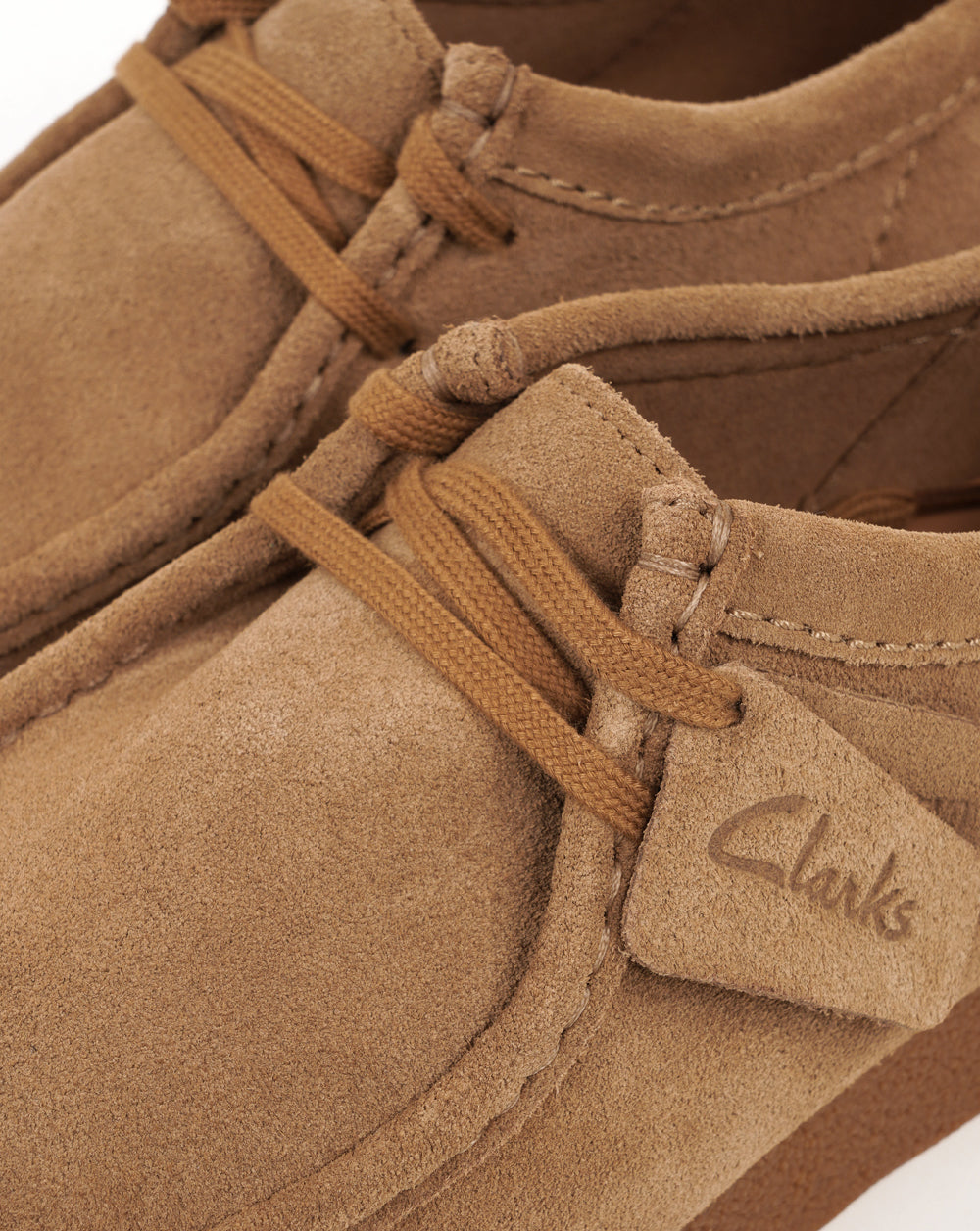Clarks Wallabee Shoes Dark Sand Suede