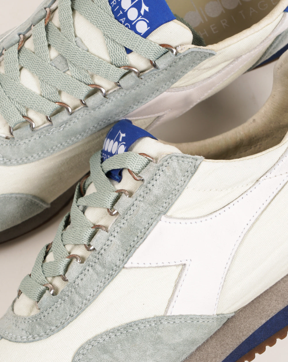 Diadora Equipe Canvas Stone Wash EVO Trainers Bluewash