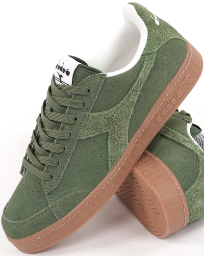 Diadora Game Low Suede Trainers Green Dark Ivy