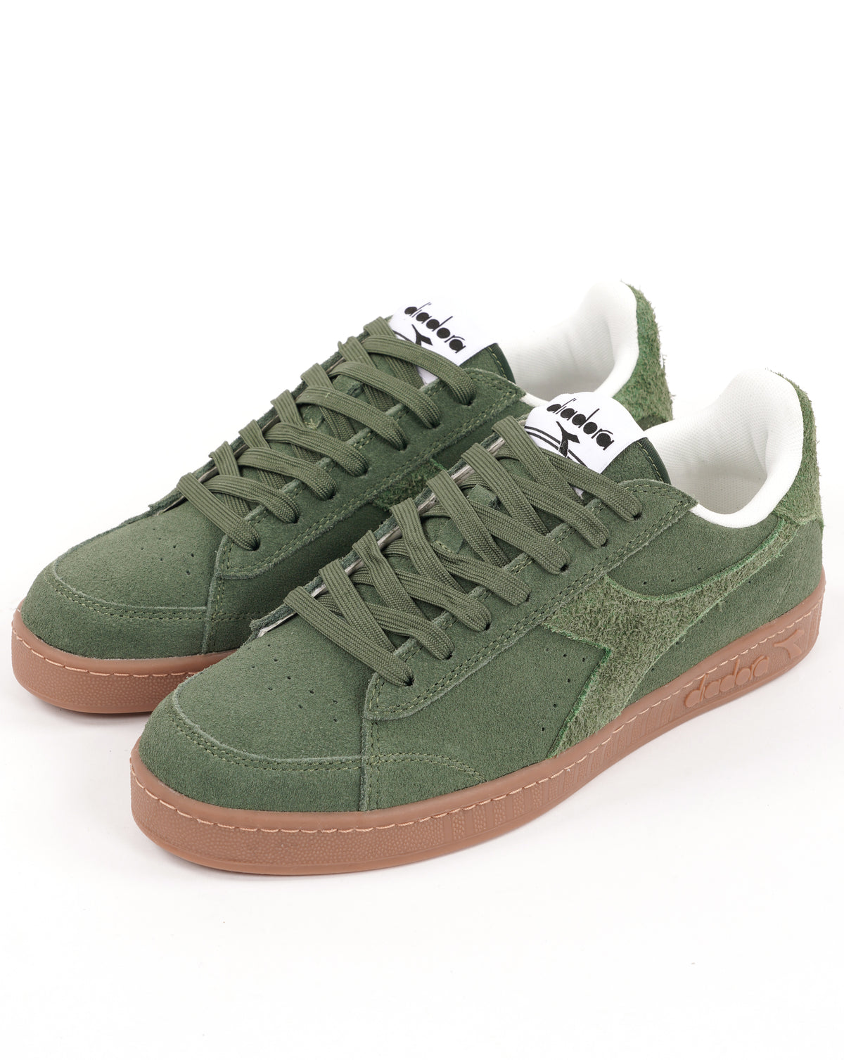 Diadora Game Low Suede Trainers Green Dark Ivy