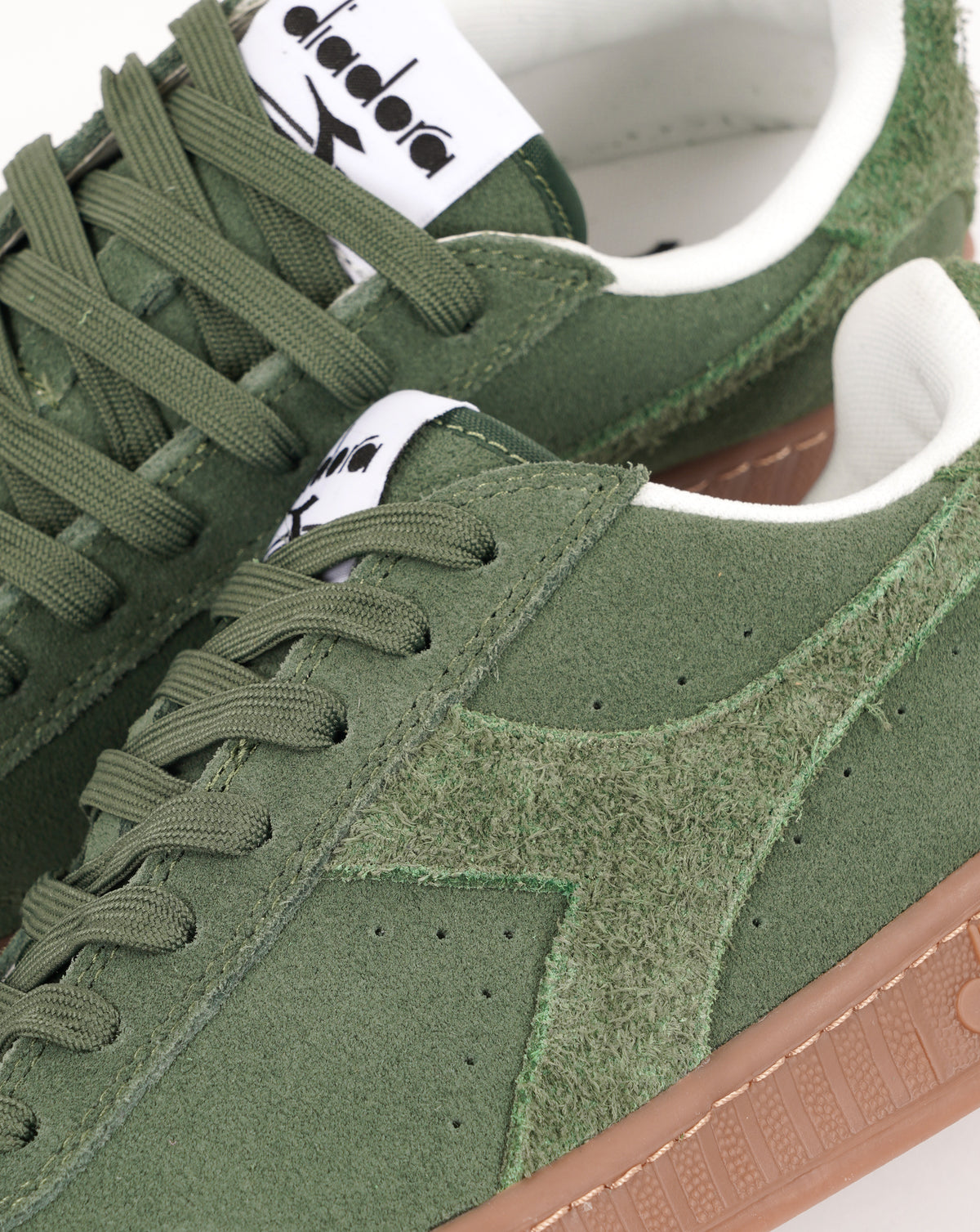 Diadora Game Low Suede Trainers Green Dark Ivy