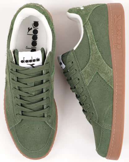 Diadora Game Low Suede Trainers Green Dark Ivy