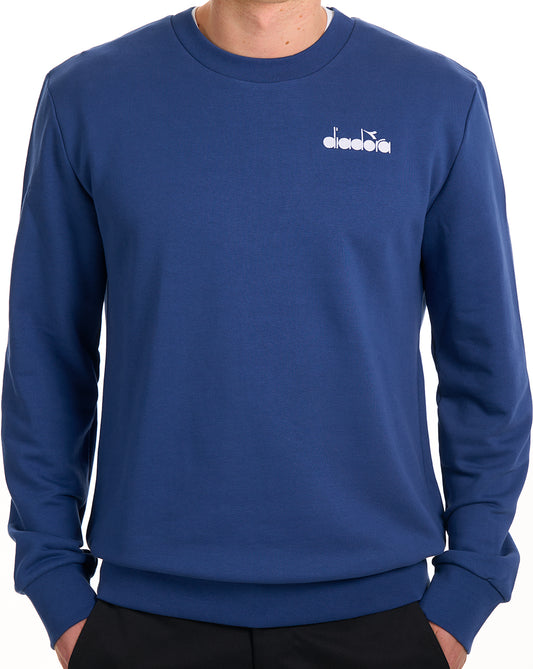 Diadora Diadora Logo Crew Sweatshirt Navy Peony