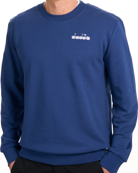 Diadora Diadora Logo Crew Sweatshirt Navy Peony