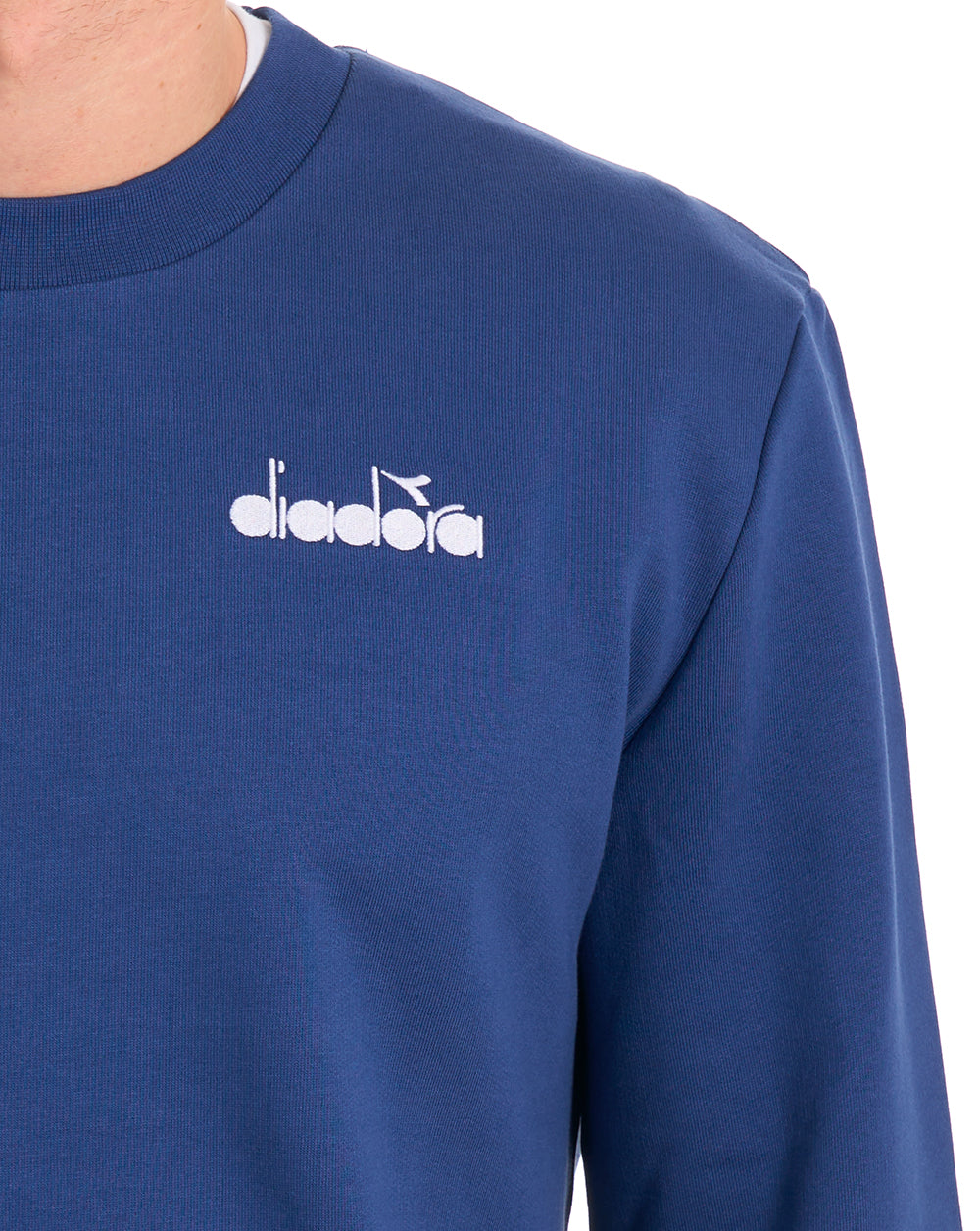 Diadora Logo Crew Sweatshirt Navy Peony