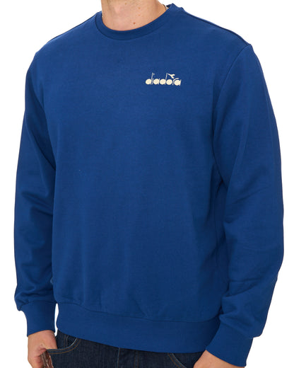 Diadora Logo Crew Sweatshirt Saltire Navy