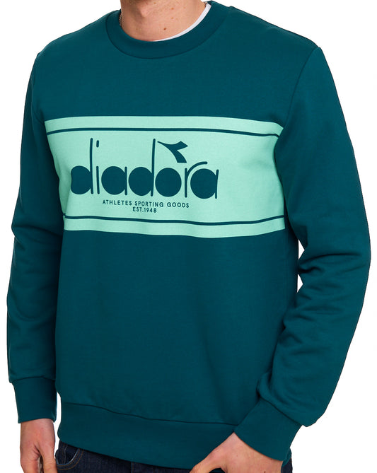 Diadora Diadora Logo Crew Sweatshirt Spruce Green