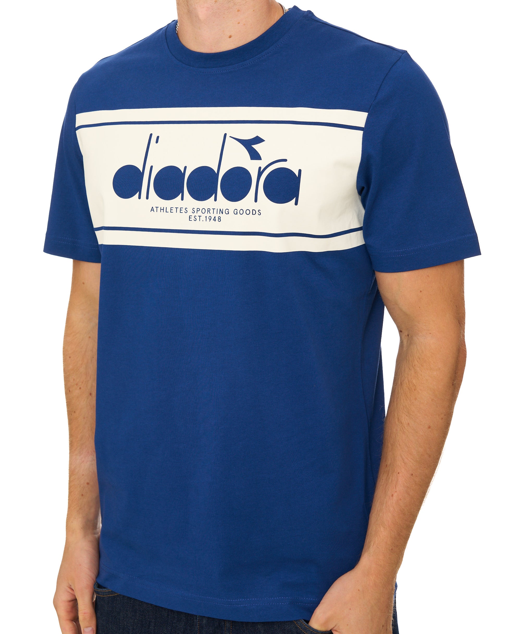 Diadora Logo T-shirt Estate Blue/Whisper White
