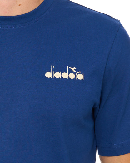 Diadora Logo T Shirt Saltire Navy