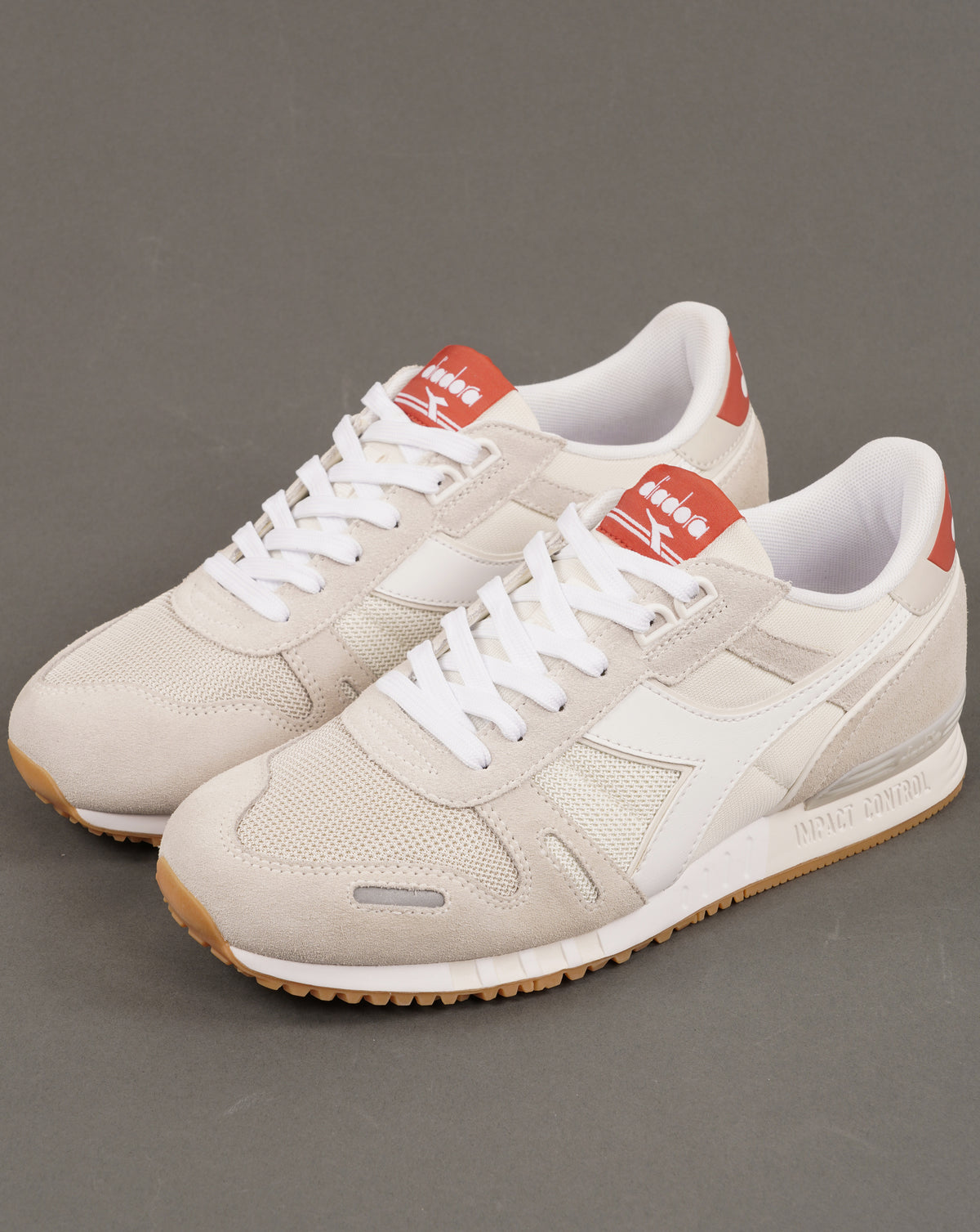 Diadora Titan Trainers Off White/Brick Red