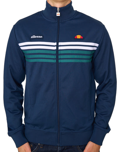 Ellesse 5 Stripe Track Top Navy/Teal