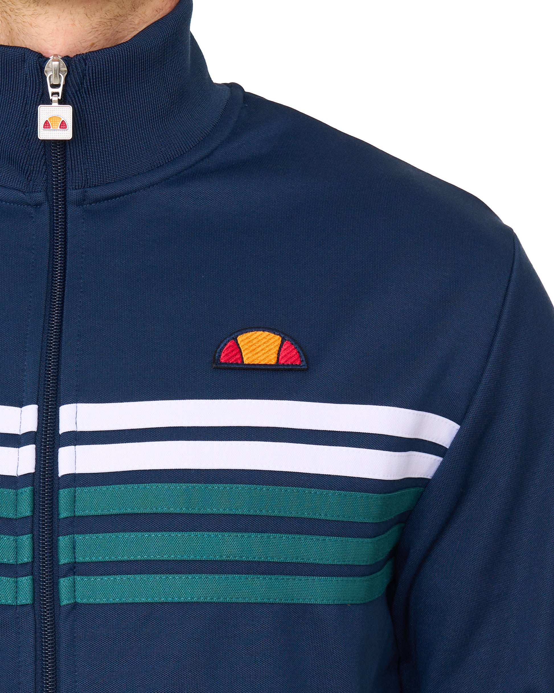 Ellesse 5 Stripe Track Top Navy/Teal