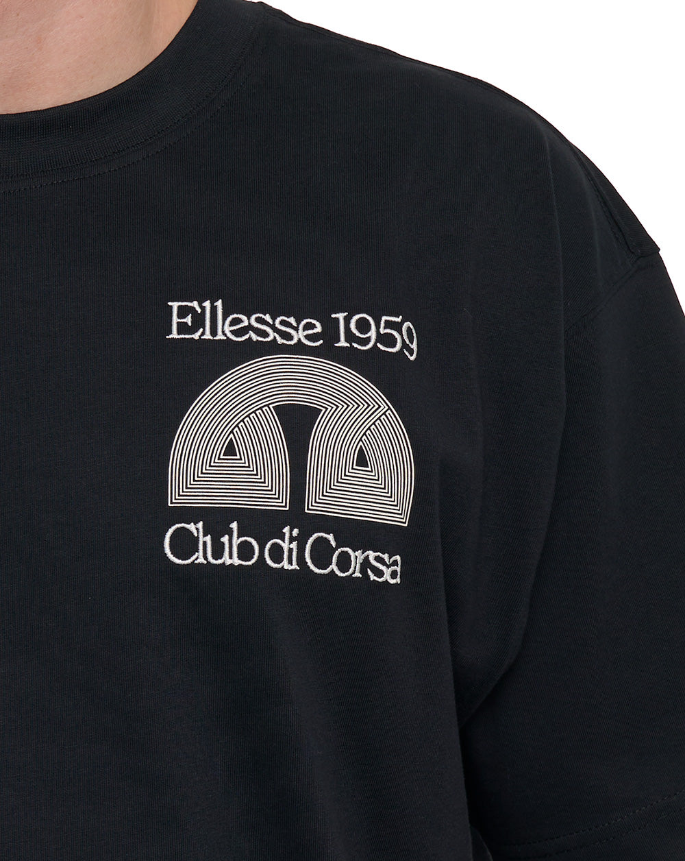 Ellesse Club Di Corsa Back Print T Shirt Black