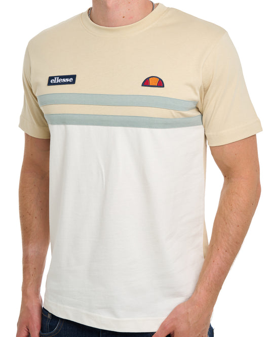 Ellesse Ellesse Duo Stripe T Shirt Off White/Stone