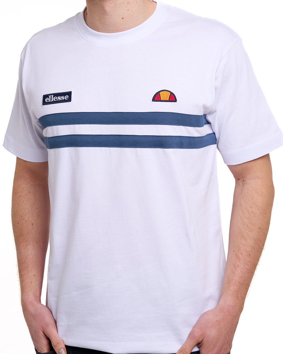 Ellesse Duo Stripe T Shirt White/Blue