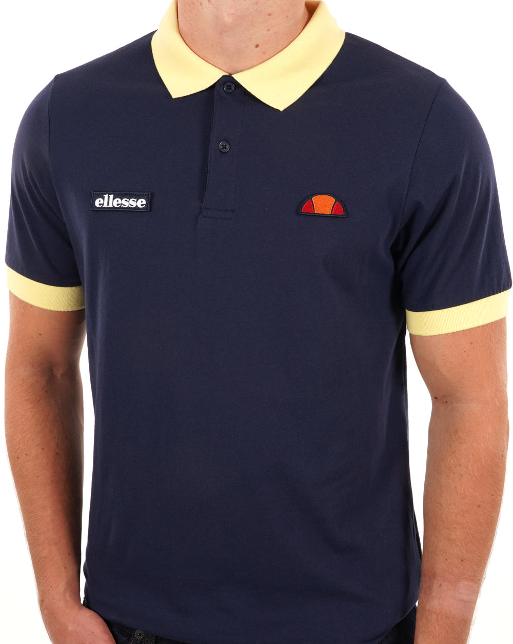 Ellesse Lessepsia Polo Shirt Navy / Yellow