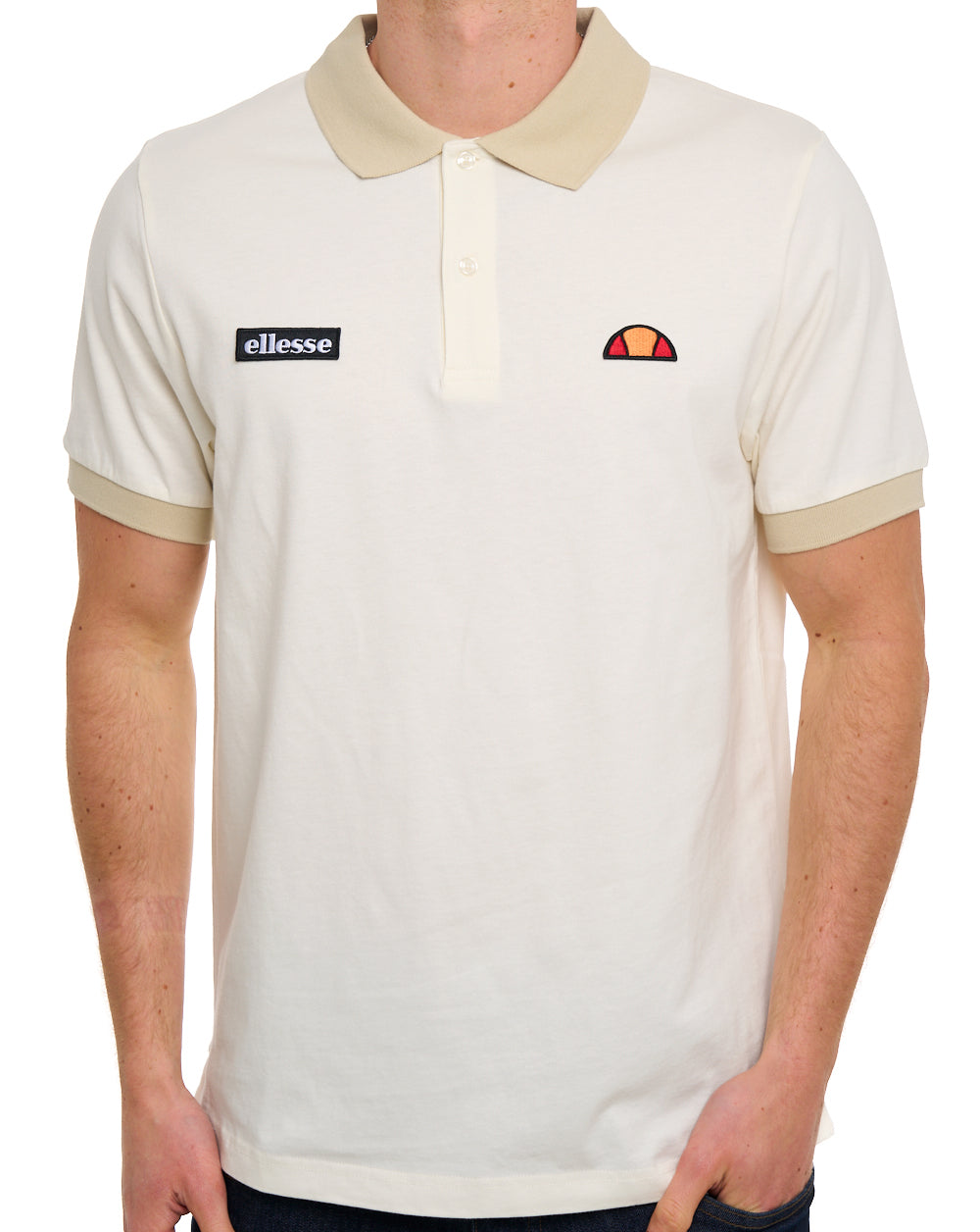 Ellesse Lessepsia Polo Shirt Off White/Stone
