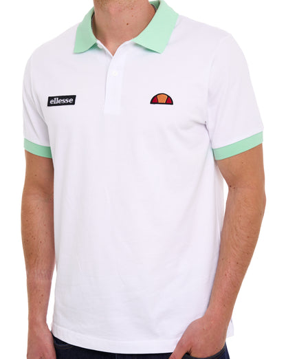 Ellesse Lessepsia Polo Shirt White/Light Green