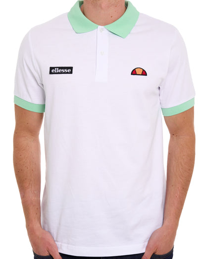 Ellesse Lessepsia Polo Shirt White/Light Green