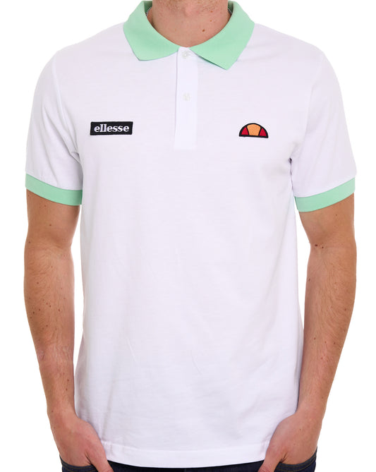 Ellesse Lessepsia Polo Shirt White/Light Green