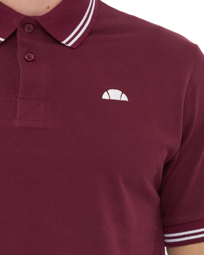 Ellesse Lioran Polo Shirt Burgundy
