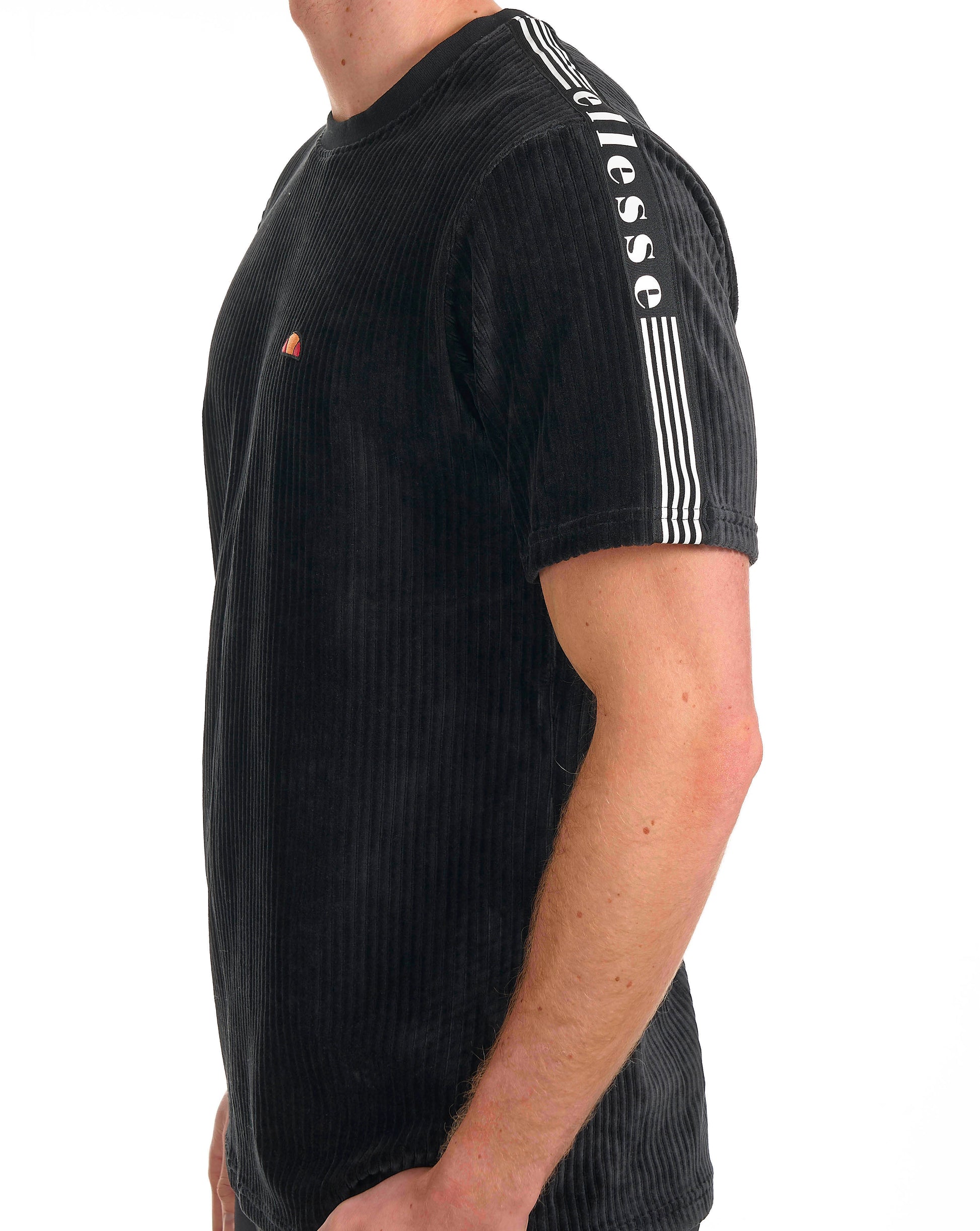 Ellesse Madori Velour T Shirt Black