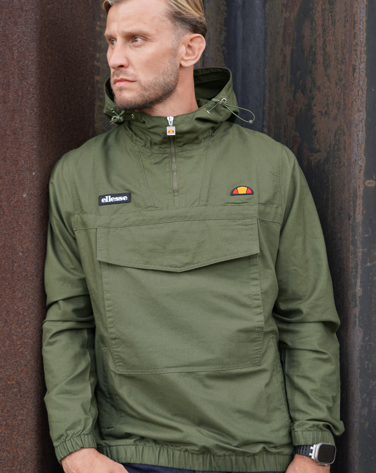 Ellesse Mont Canvas Overhead Jacket Olive