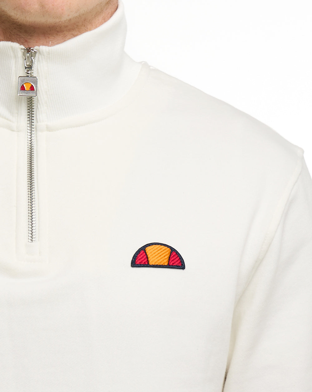 Ellesse Pelegrini 1/4 Zip Sweat Off White