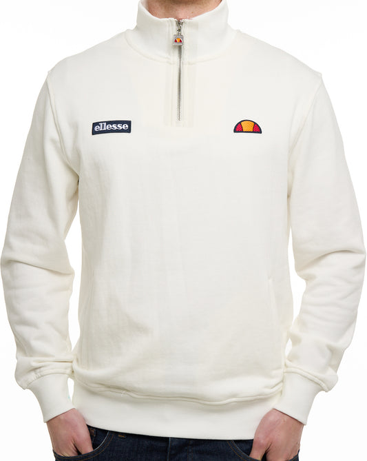 Ellesse Pelegrini 1/4 Zip Sweat Off White