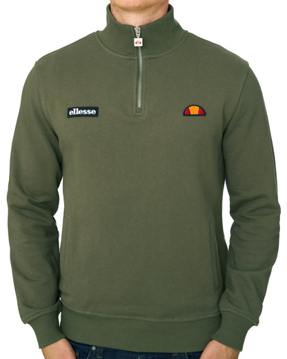 Ellesse Pelegrini 1/4 Zip Sweat Olive