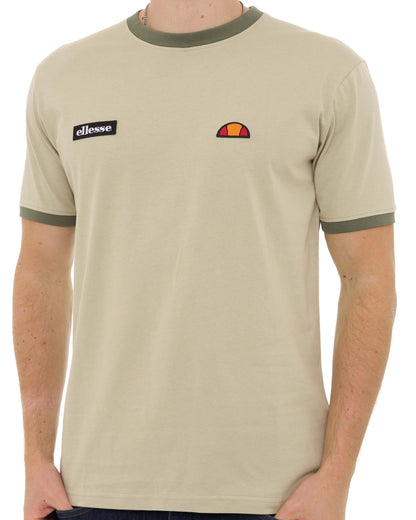 Ellesse Retro Ringetto T Shirt Sand