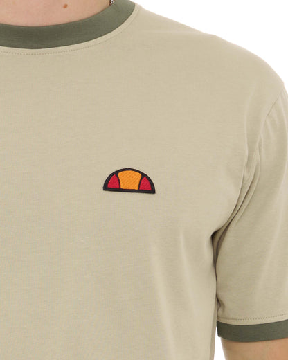 Ellesse Retro Ringetto T Shirt Sand