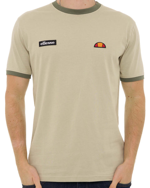 Ellesse Retro Ringetto T Shirt Sand