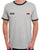 Ellesse Retro T Shirt Light Grey Marl/Navy
