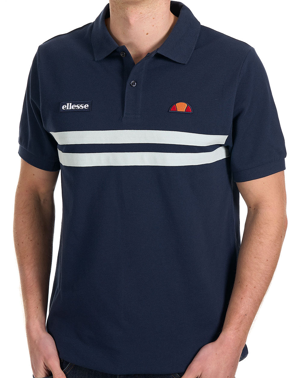 Ellesse Rimini Polo Shirt Navy / Light Blue