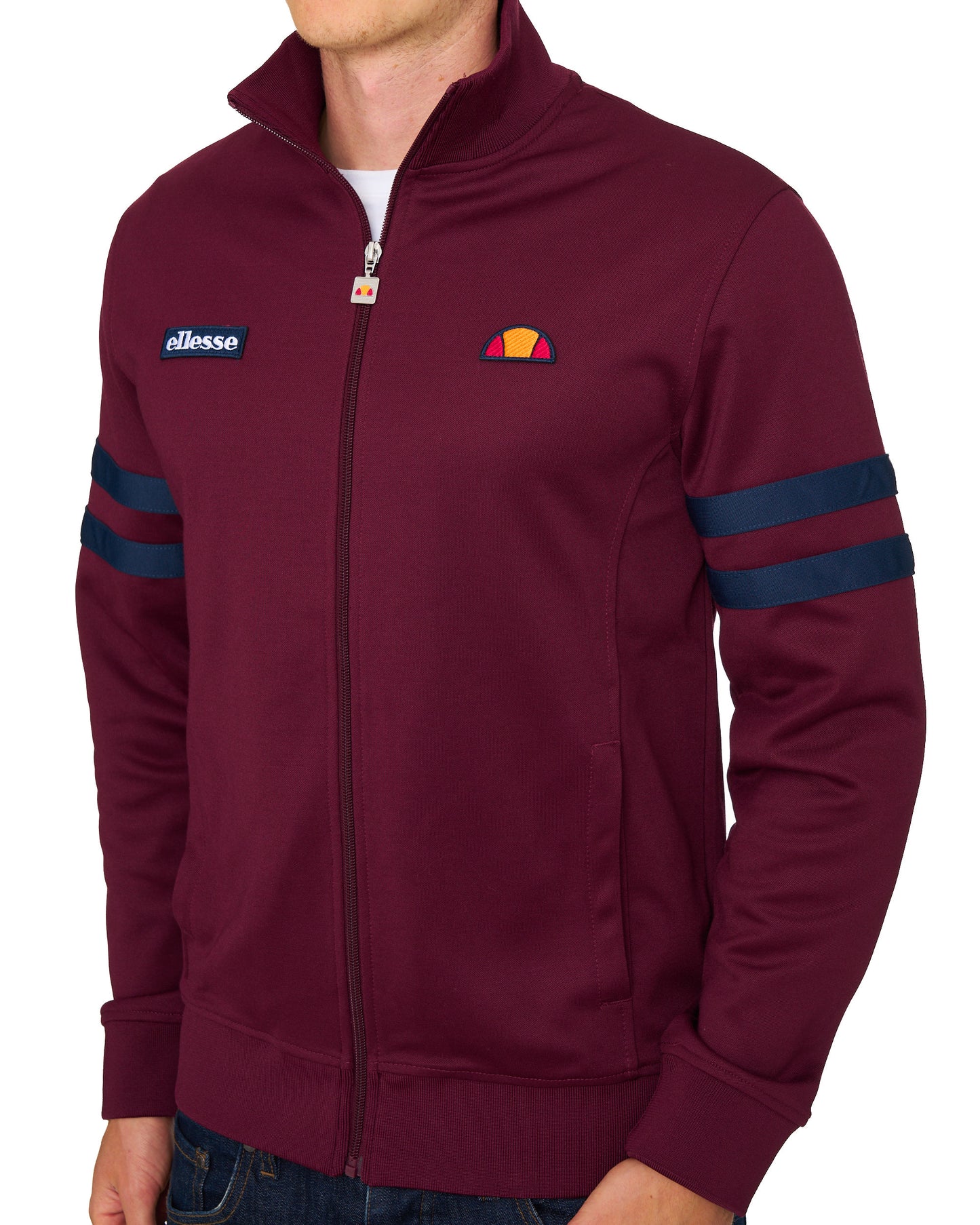 Ellesse Roma Track Top Burgundy/Navy
