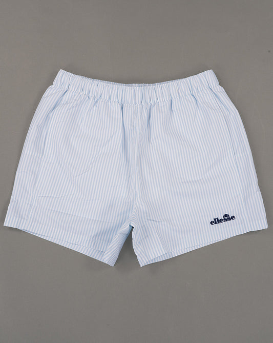 Ellesse Sylbio Striped Swim Shorts White/Light Blue