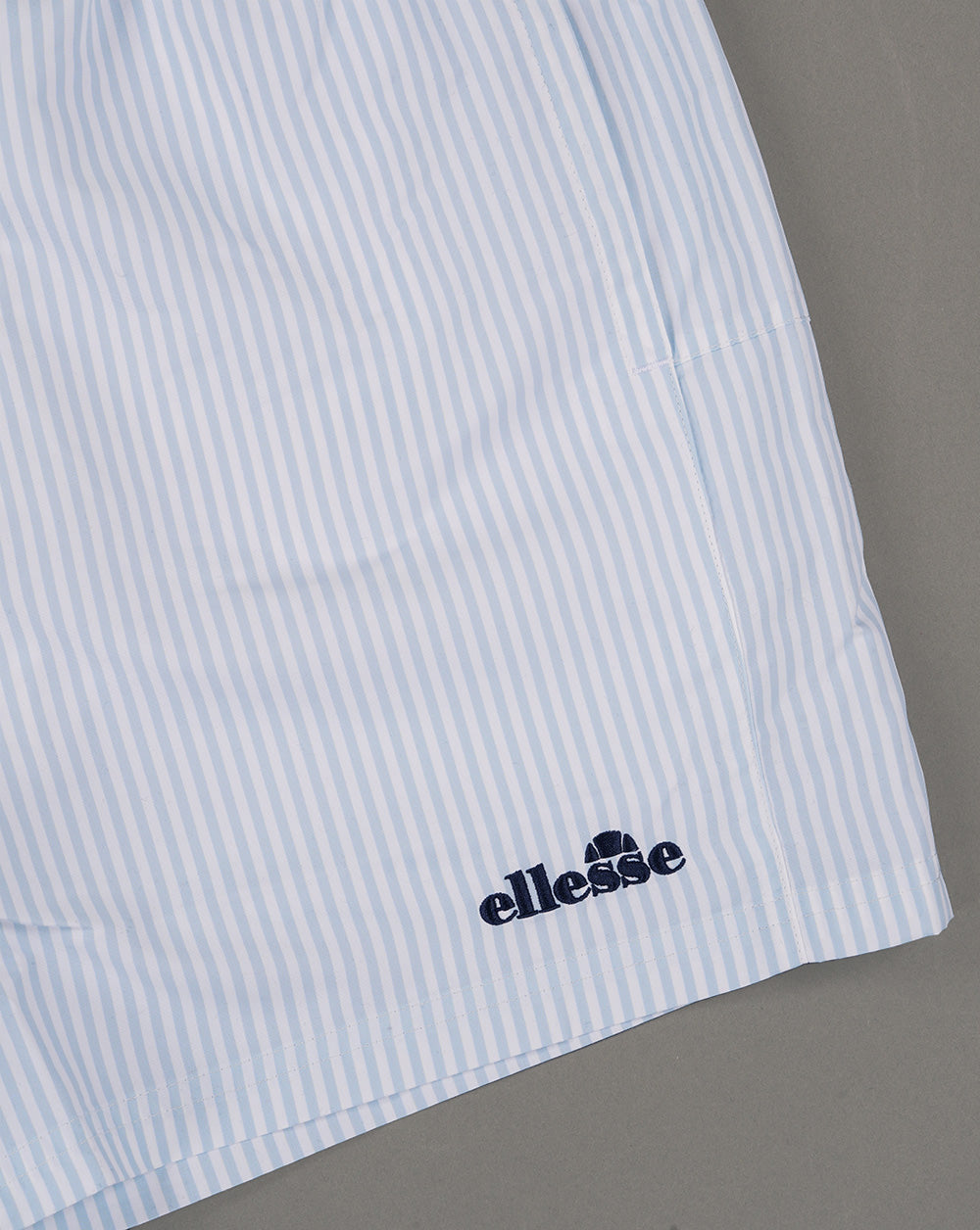 Ellesse Sylbio Striped Swim Shorts White/Light Blue