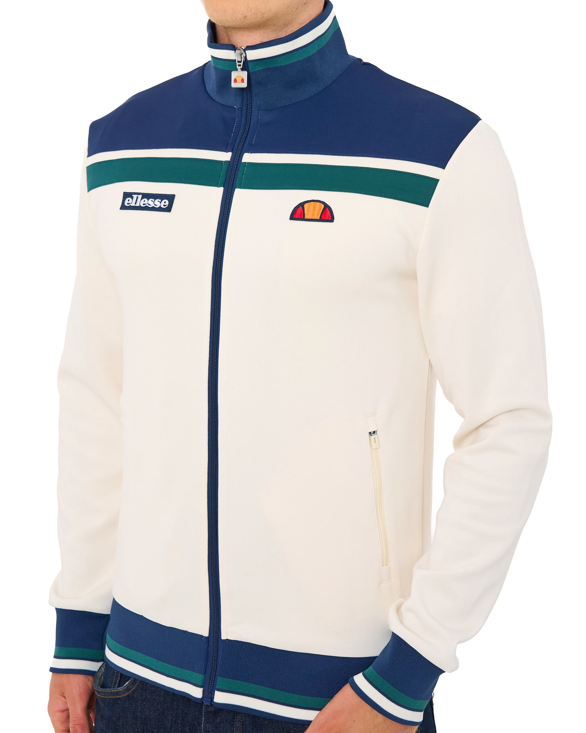 Ellesse Vignola Track Top Ecru/Navy