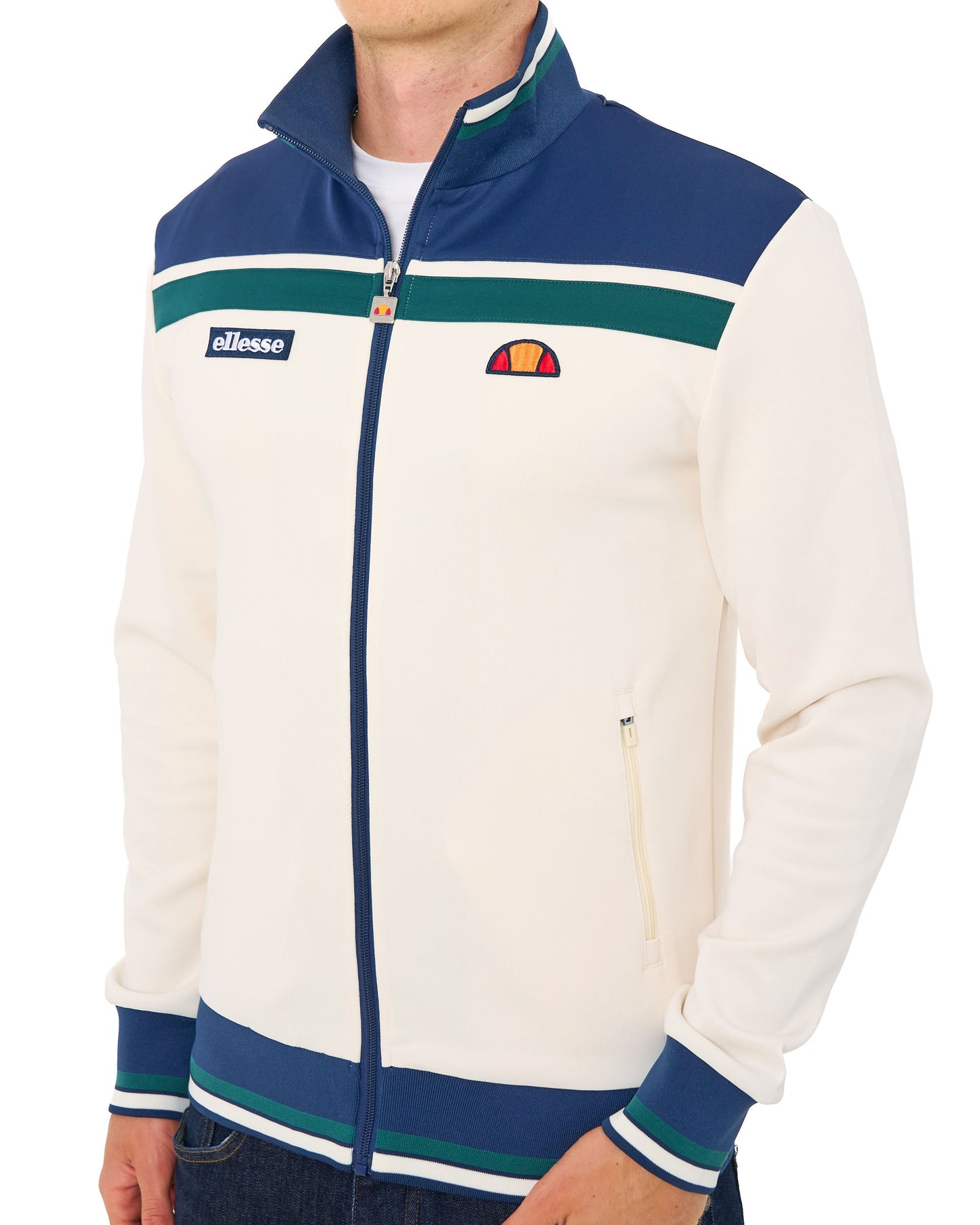 Ellesse Vignola Track Top Ecru/Navy