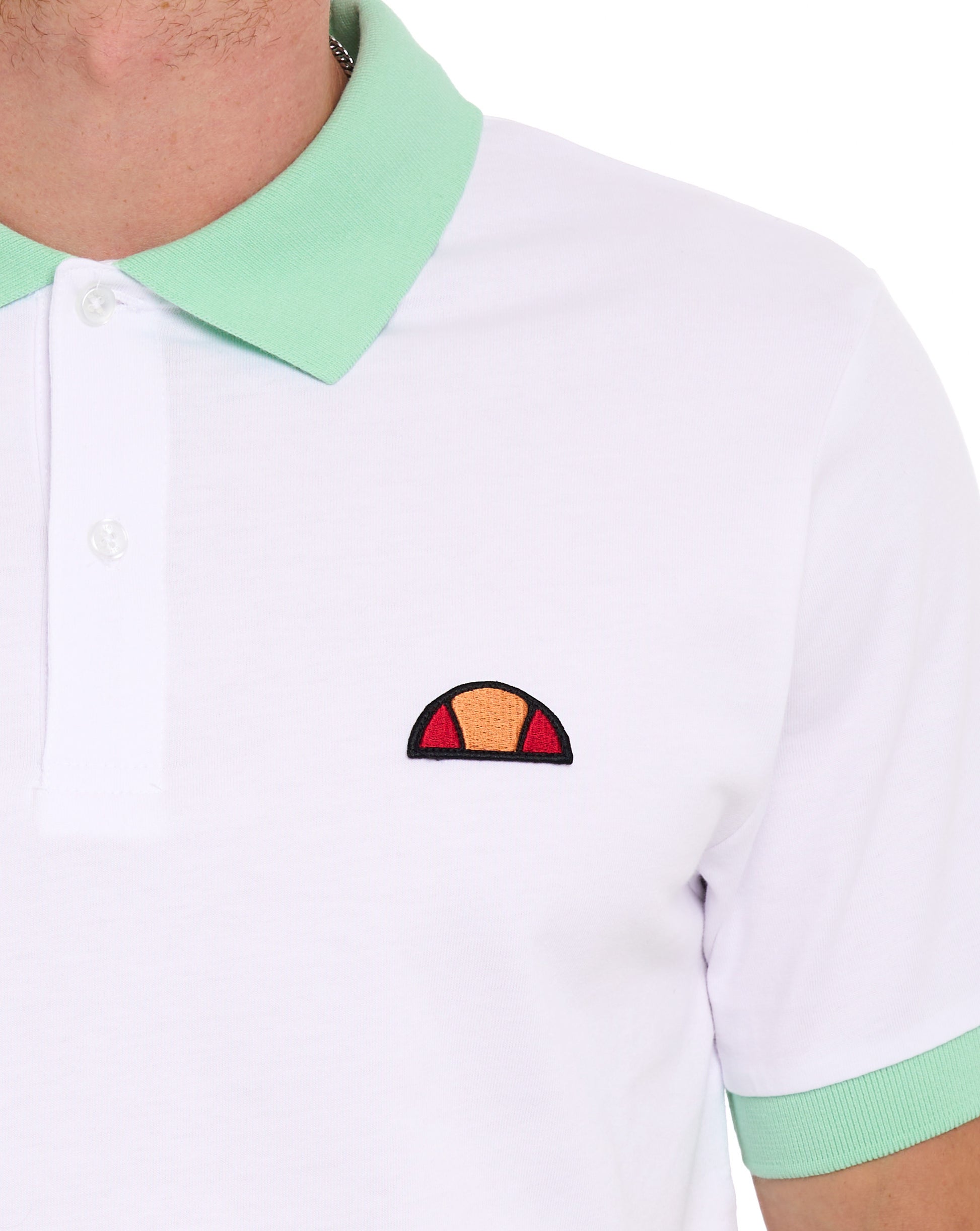 Ellesse Lessepsia Polo Shirt White/Light Green